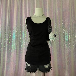 Faded Glory Black Basic Wifebeater Tank Top (XL) ★彡